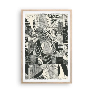 Poster in cornice rovere chiaro - Dinamica della contemporaneità - 61x91 cm