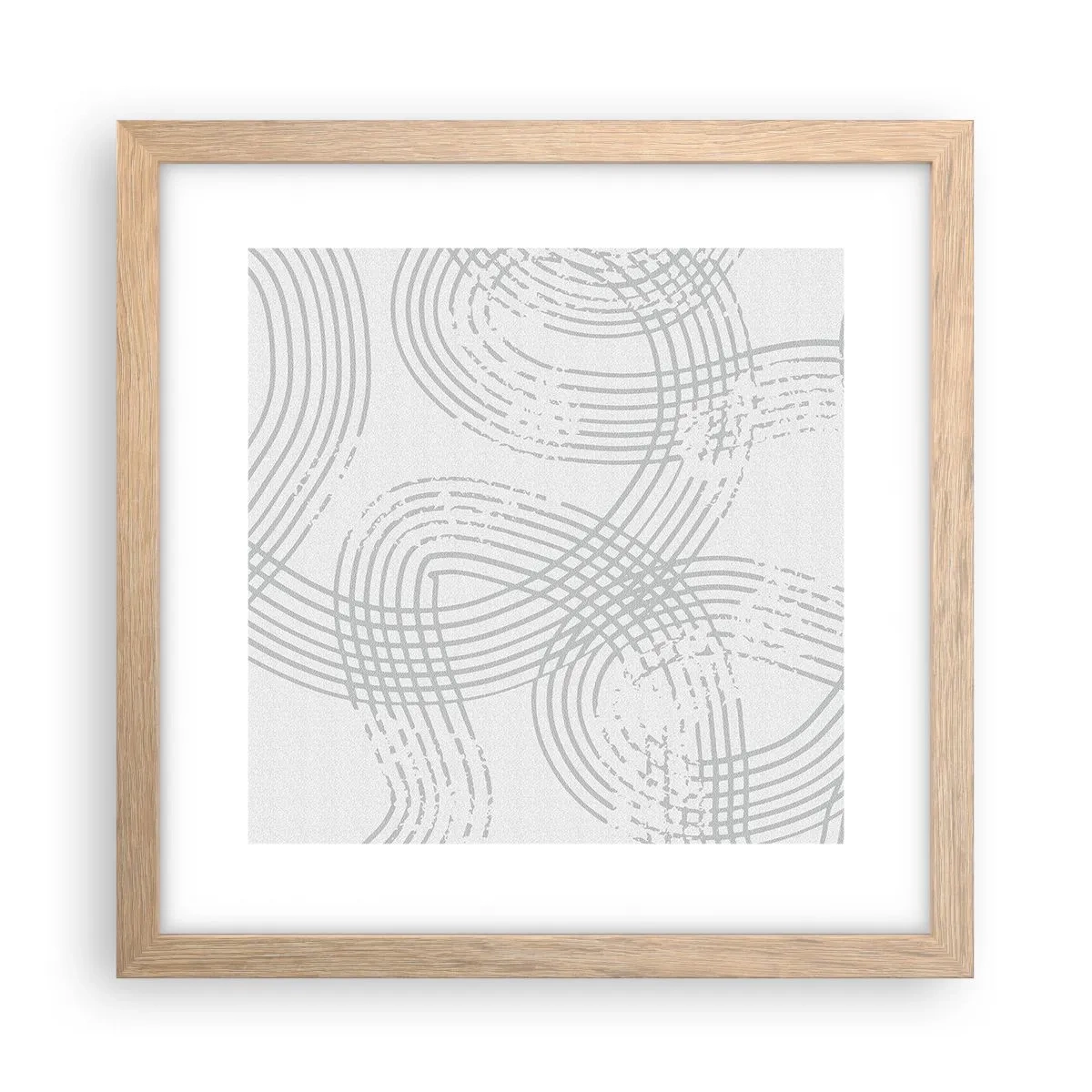 Poster in cornice rovere chiaro - Non vi è una via diritta - 30x30 cm