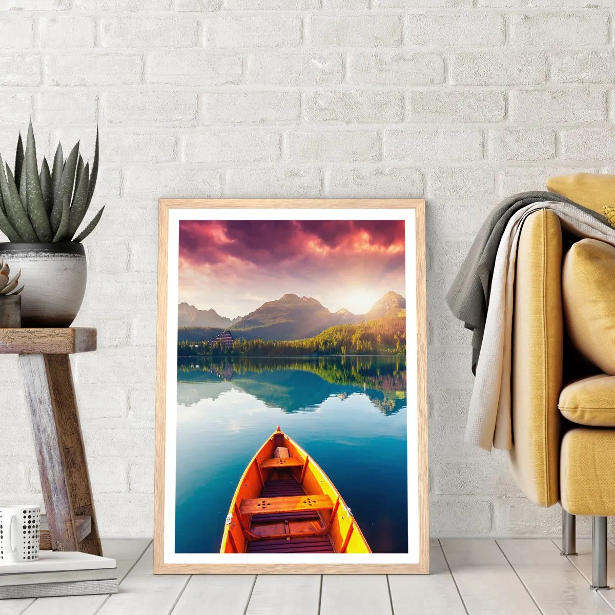 Poster in cornice rovere chiaro - Niente contro natura - 50x70 cm