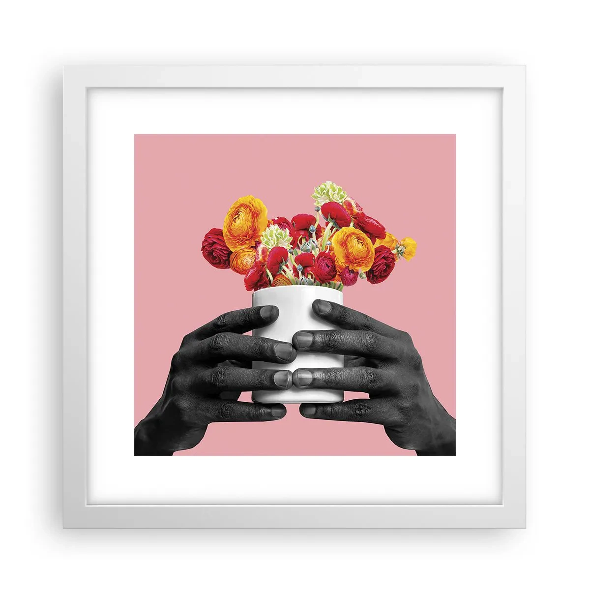 Poster in cornice bianca - Apoteosi di vita - 30x30 cm