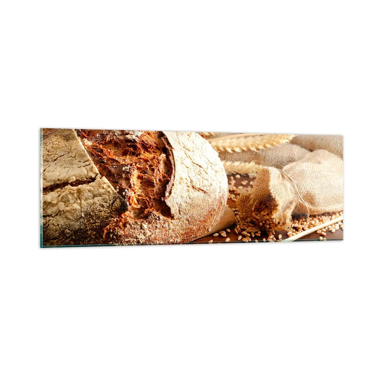 Quadro su vetro - Appetitoso, profumato, croccante - 90x30 cm