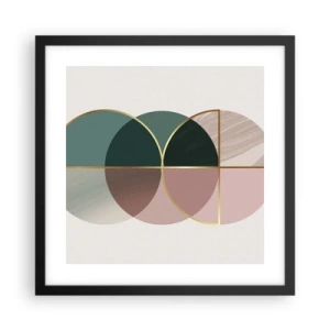 Poster in cornice nera - Un cerchio dietro l'altro... - 40x40 cm