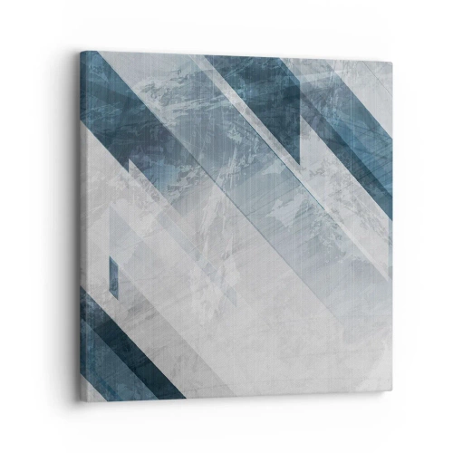 Quadro su tela - Stampe su Tela - Composizione spaziale: movimento in grigio - 30x30 cm