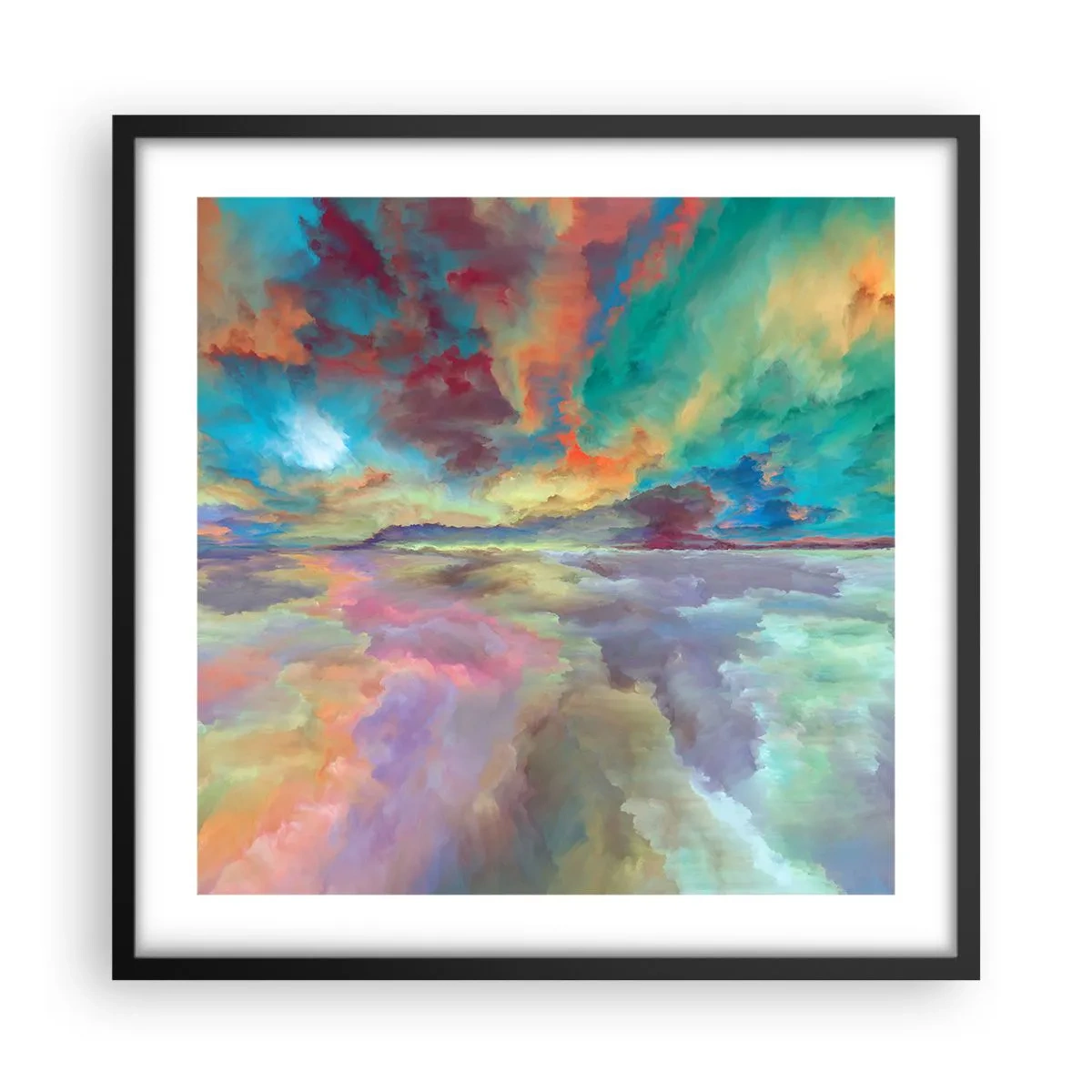Poster in cornice nera - Due cieli - 50x50 cm