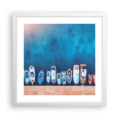 Poster in cornice bianca - In una fila - 40x40 cm