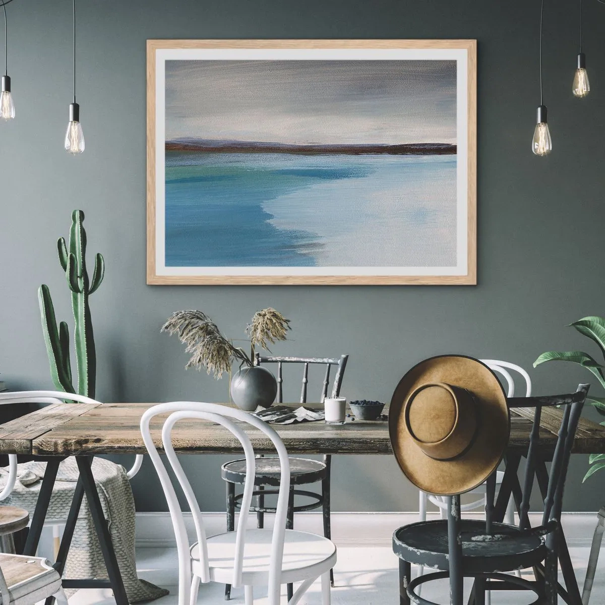 Poster in cornice rovere chiaro - Paesaggio orizzontale - 50x40 cm