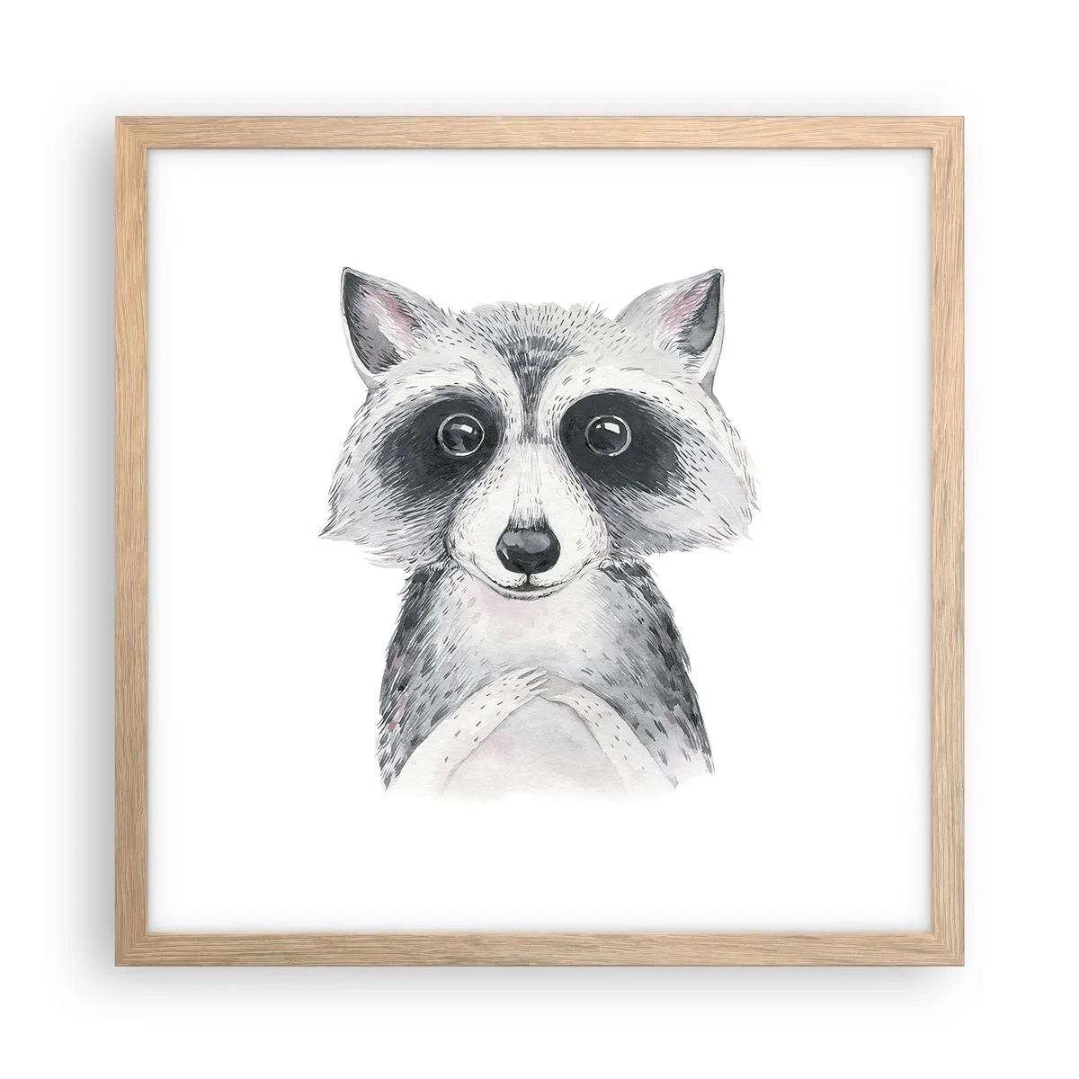 Poster in cornice rovere chiaro - Un attimo di commozione - 40x40 cm