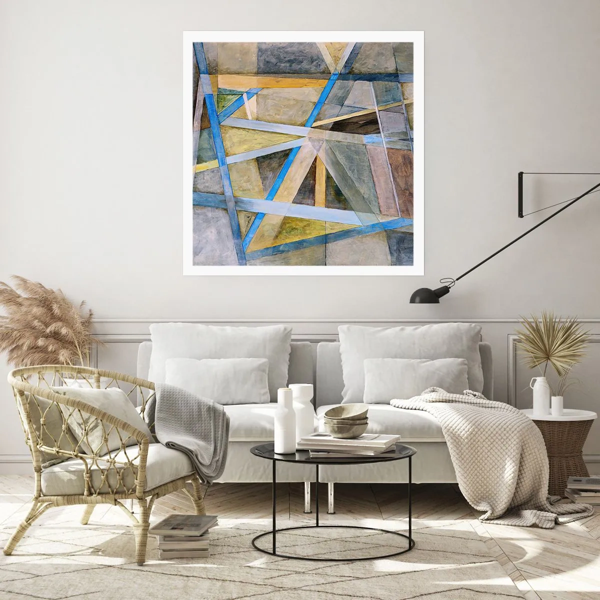 Poster - Dritto o obliquo? - 60x60 cm