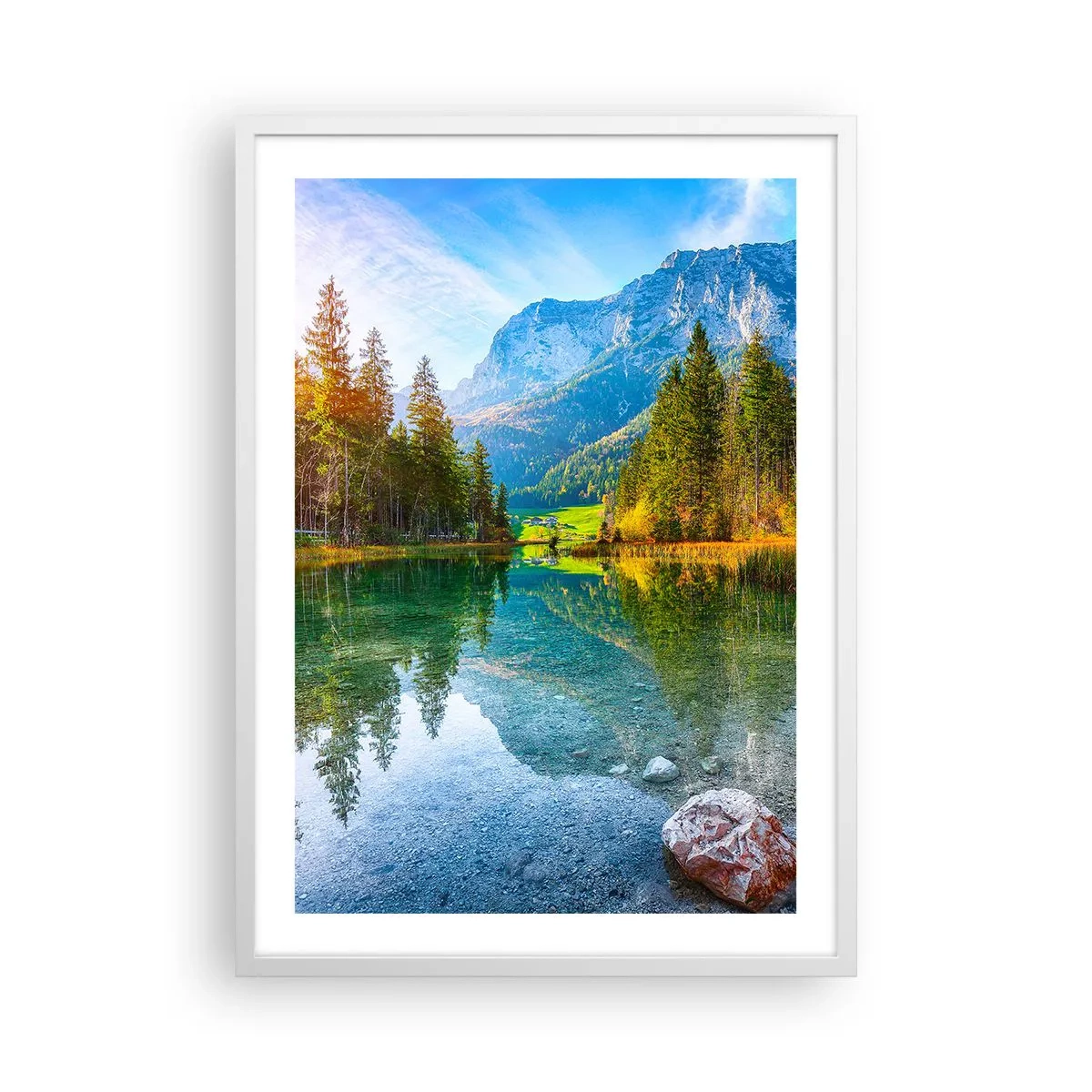 Poster in cornice bianca - La mitezza dell'autunno - 50x70 cm