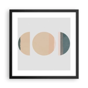 Poster in cornice nera - Un cerchio dopo l'altro - 40x40 cm