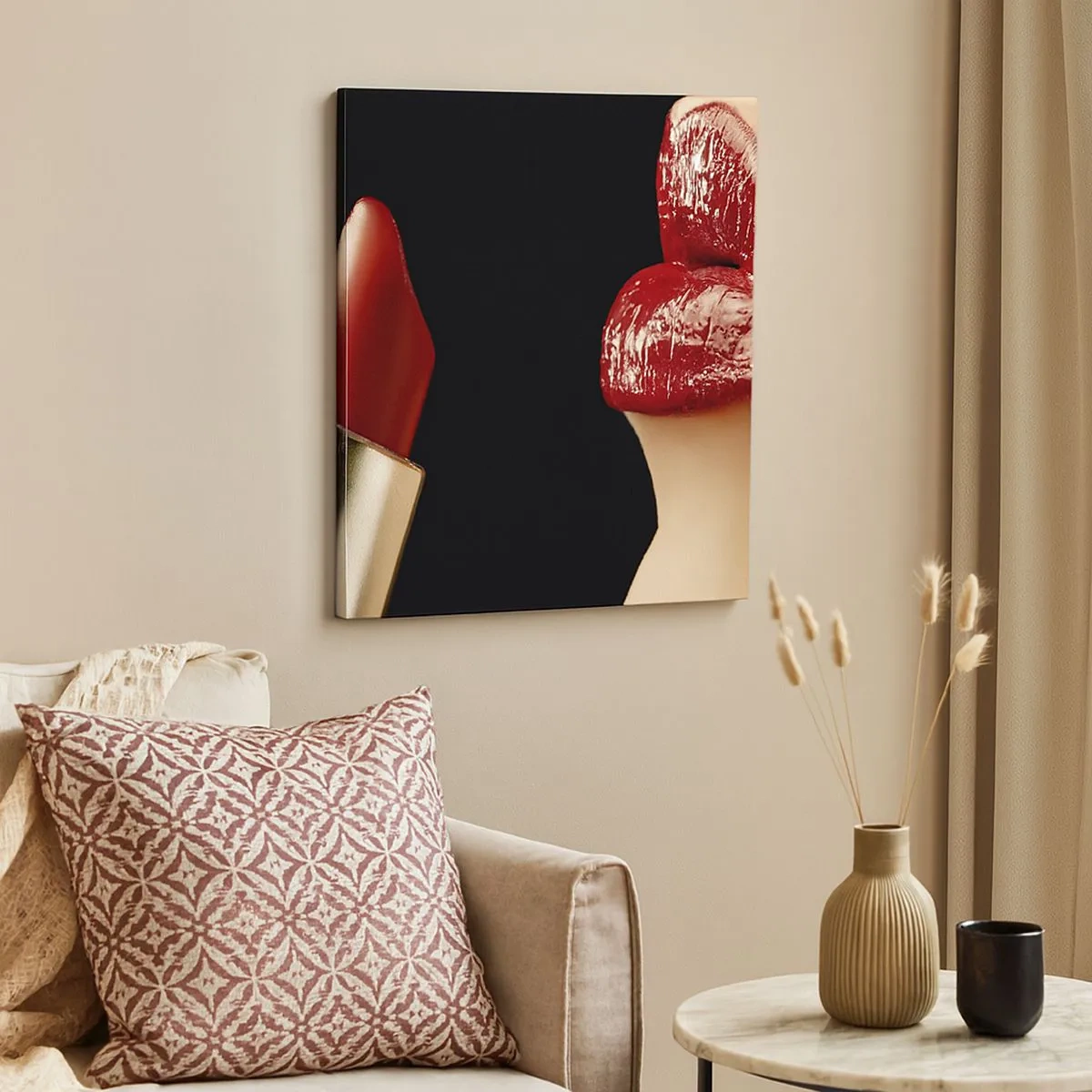 Quadro su tela - Stampe su Tela - Sensualità e splendore del carminio - 30x30 cm