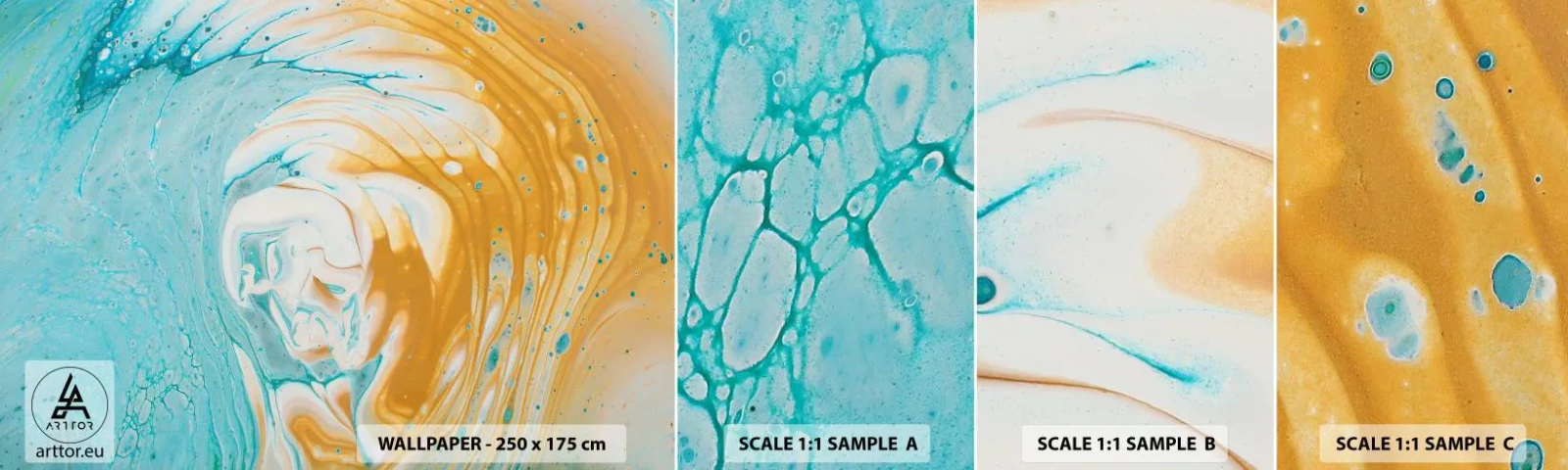 Campione Di Fotomurale Standard Eco - Vortice pastello - Astrazione, Pezzo, Arte Moderna - 100x30 cm