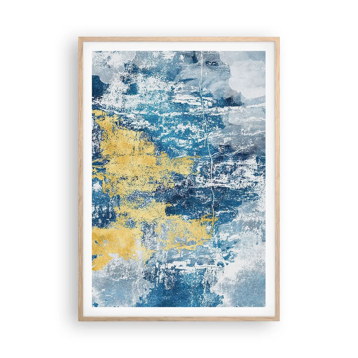 Poster in cornice rovere chiaro - Astrazione piena di ottimismo - 70x100 cm