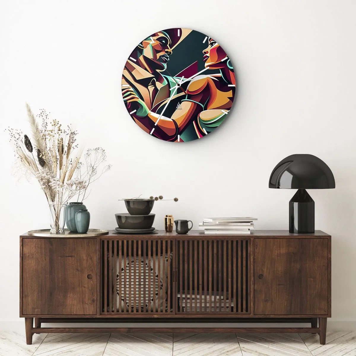 Orologio da parete - Orologio in Vetro - Al ritmo del cuore - 30x30 cm