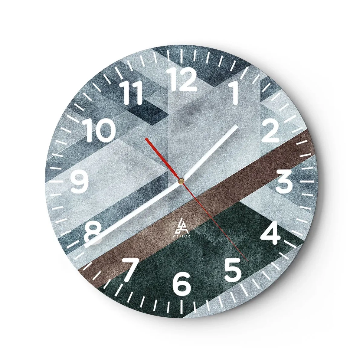 Orologio da parete - Orologio in Vetro - La ricercata eleganza della geometria - 40x40 cm