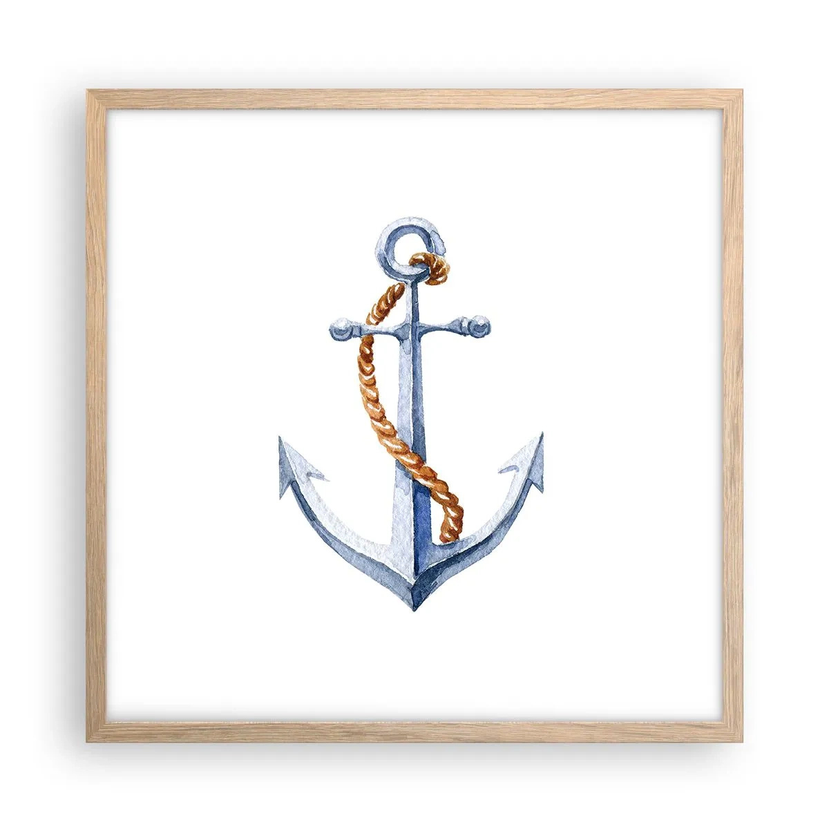 Poster in cornice rovere chiaro - Benvenuta avventura! - 50x50 cm