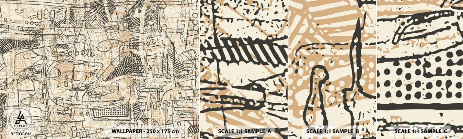 Campione Di Fotomurale Standard Eco - In attesa di essere decifrato - Grafica, Pezzo, Astrazione - 100x30 cm