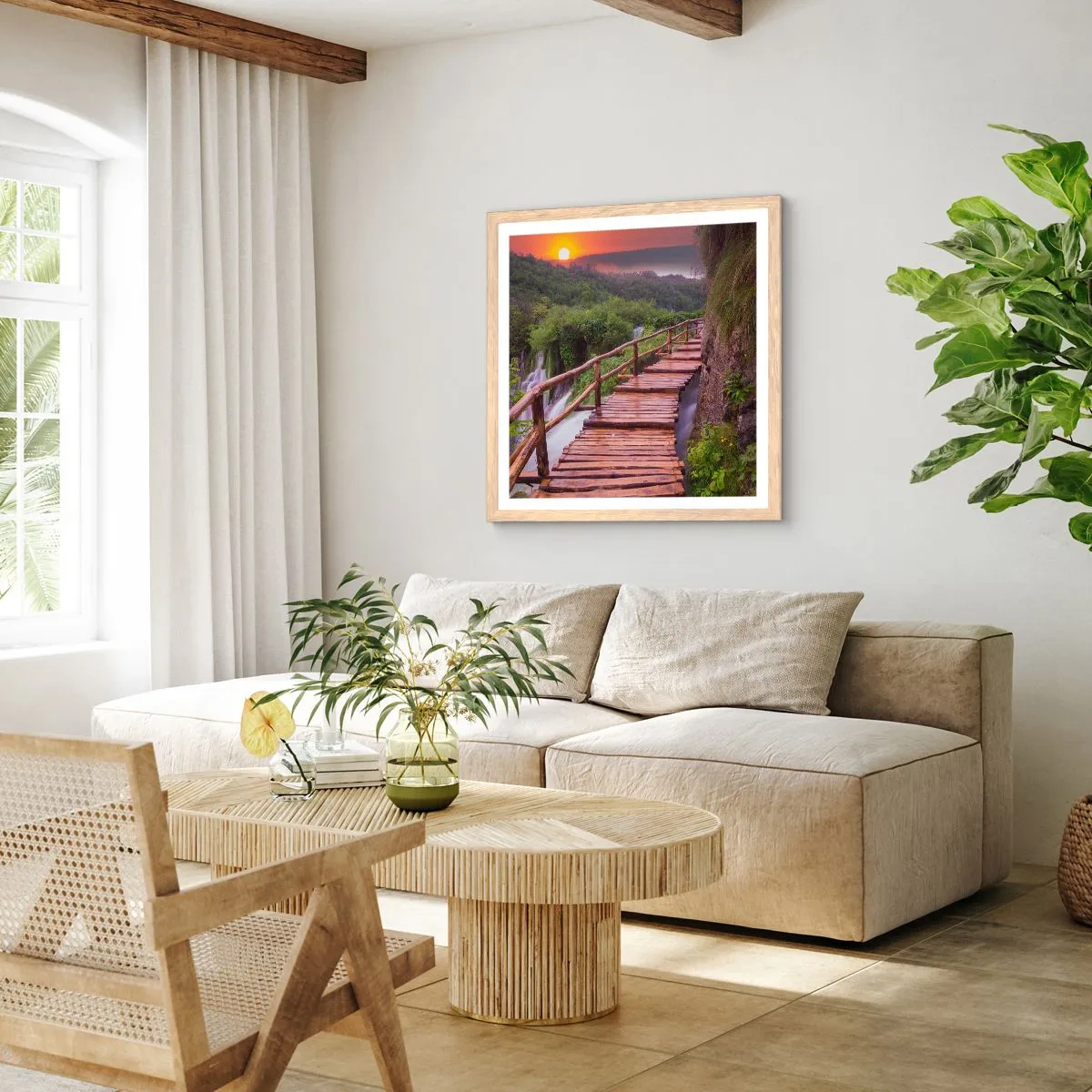 Poster in cornice rovere chiaro - Una bellezza incredibile - 40x40 cm