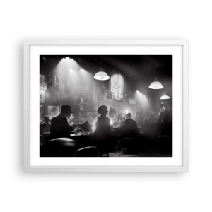 Poster in cornice bianca - Nell'atmosfera jazz - 50x40 cm