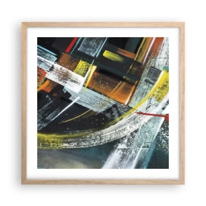 Poster in cornice rovere chiaro - L'energia del movimento - 50x50 cm