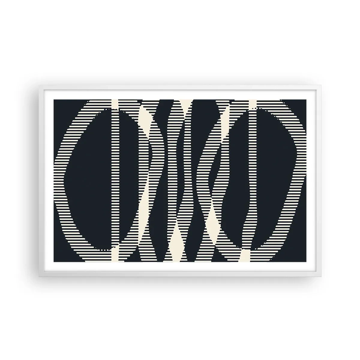 Poster in cornice bianca - Tentativo di rompere l'oscurità - 91x61 cm