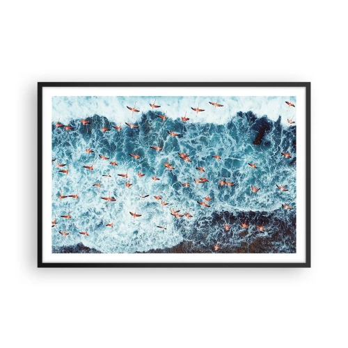Poster in cornice nera - Parata sotto il mare - 91x61 cm