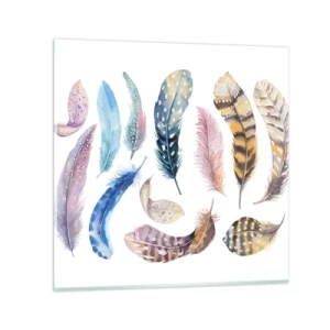 Quadro su vetro - Leggere, variopinte e multicolori - 30x30 cm
