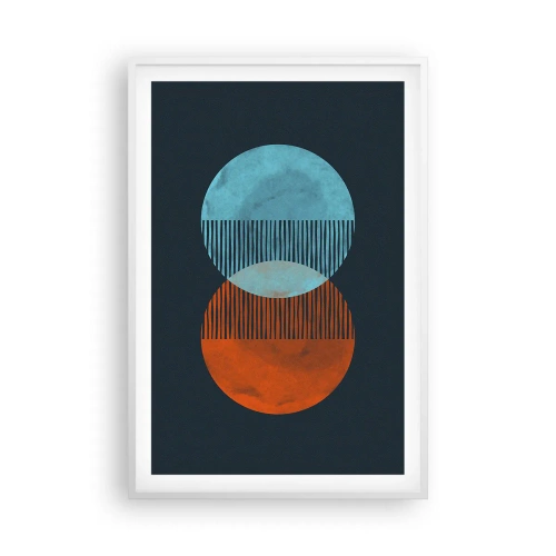 Poster in cornice bianca - Fantasia astronomica - 61x91 cm