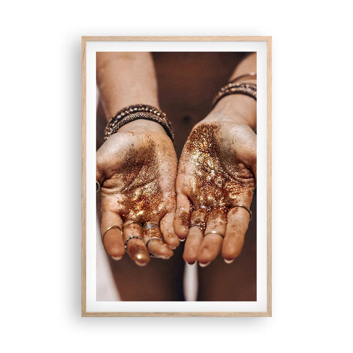 Poster in cornice rovere chiaro - Un dono per te - 61x91 cm