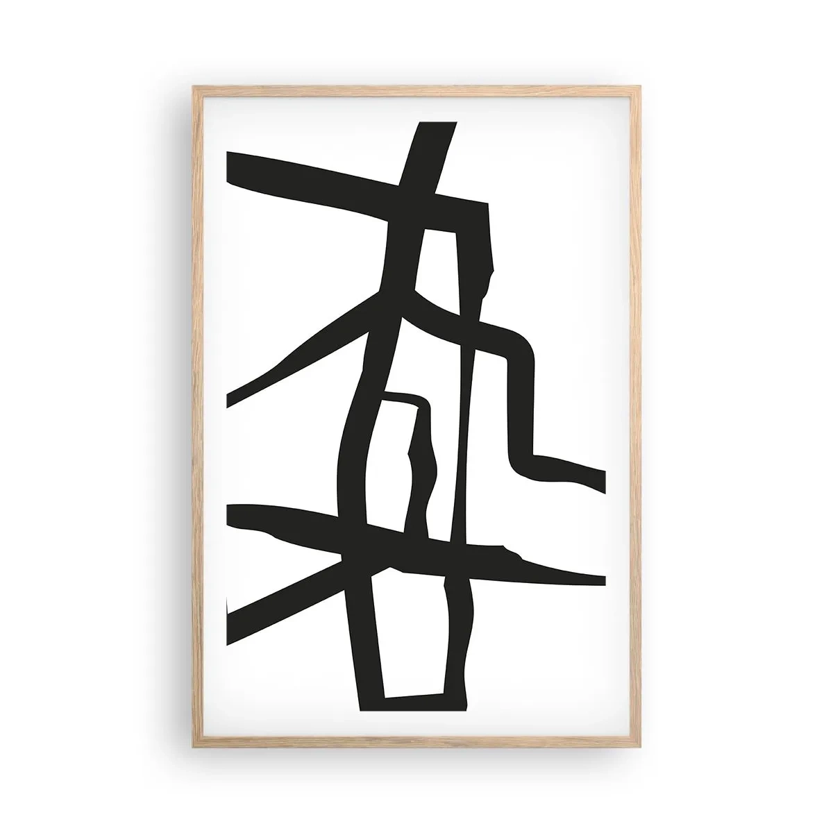 Poster in cornice rovere chiaro - Struttura bianca e nera - 61x91 cm