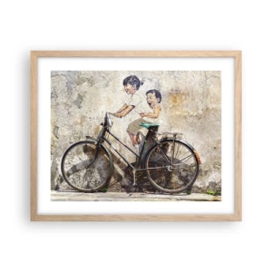 Poster in cornice rovere chiaro - Vero o falso? - 50x40 cm