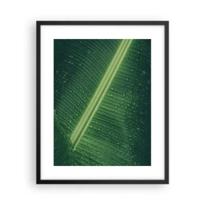 Poster in cornice nera - La struttura del verde - 40x50 cm