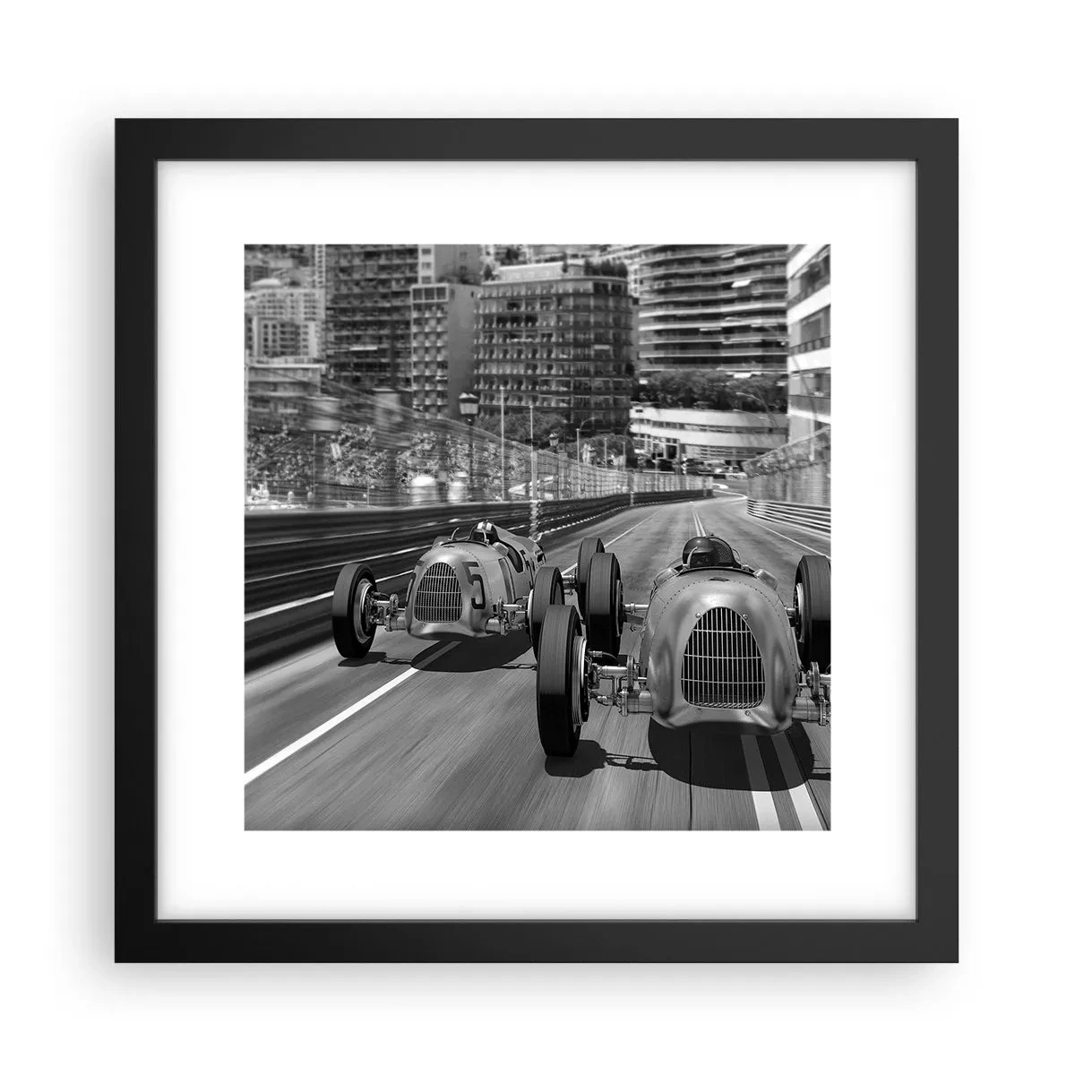 Poster in cornice nera - Tanto tempo fa a Montecarlo - 30x30 cm