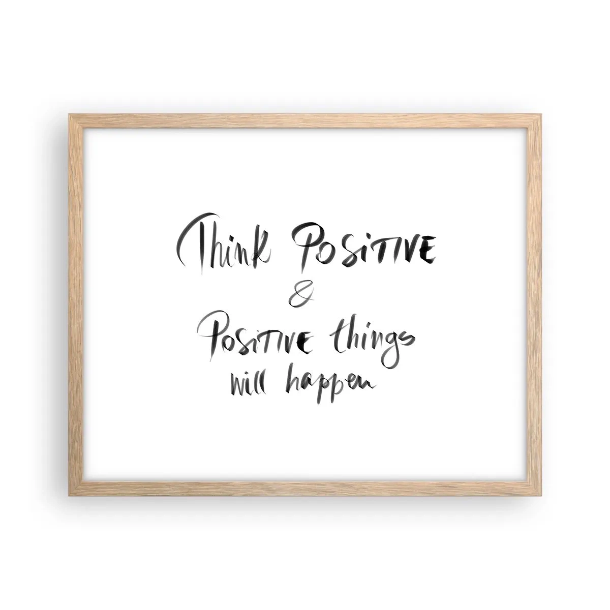 Poster in cornice rovere chiaro - Come vivere? - 50x40 cm