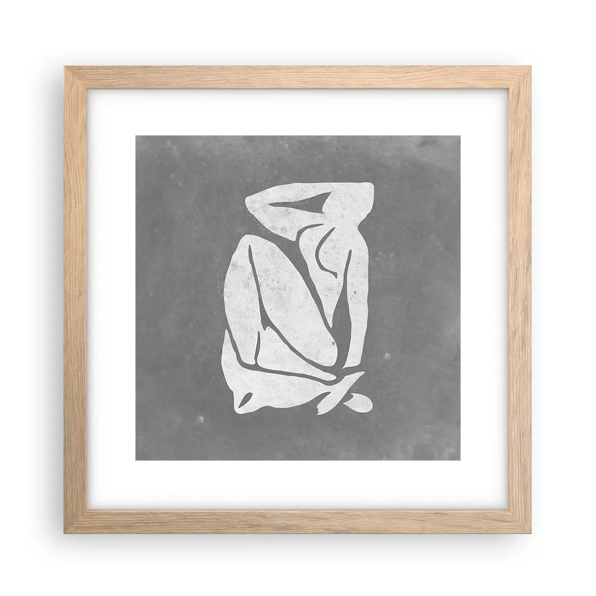 Poster in cornice rovere chiaro - Pensierosa - 30x30 cm