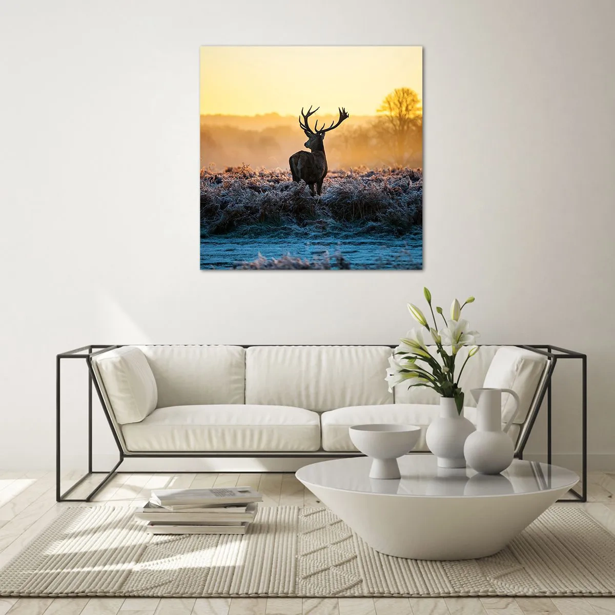 Quadro su vetro - Incoronato nelle sue terre - 50x50 cm