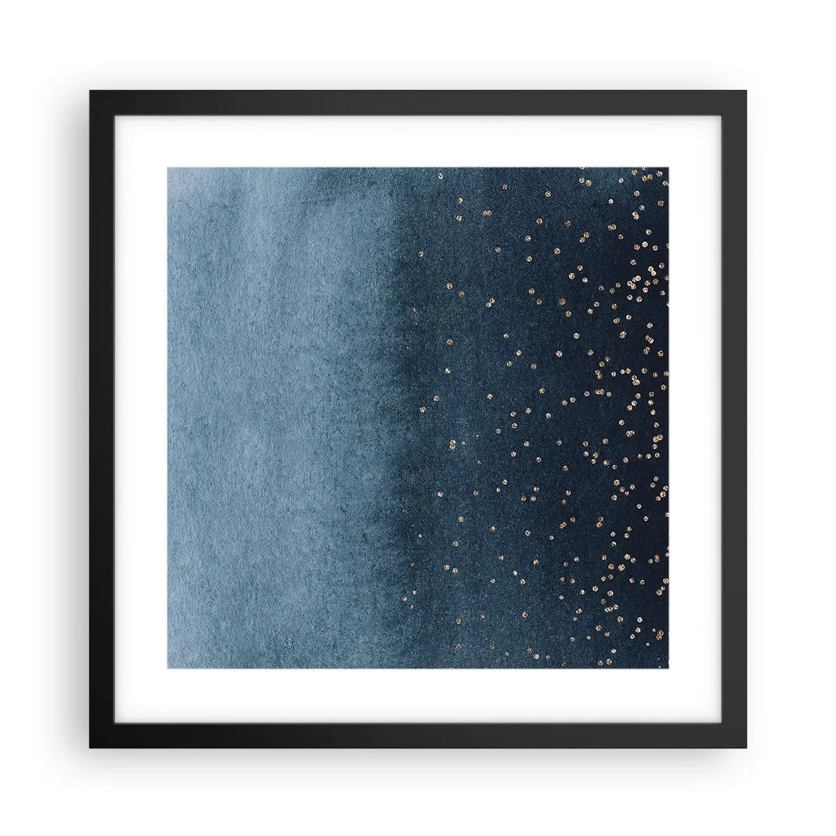 Poster in cornice nera - Composizione: fasi blu - 40x40 cm