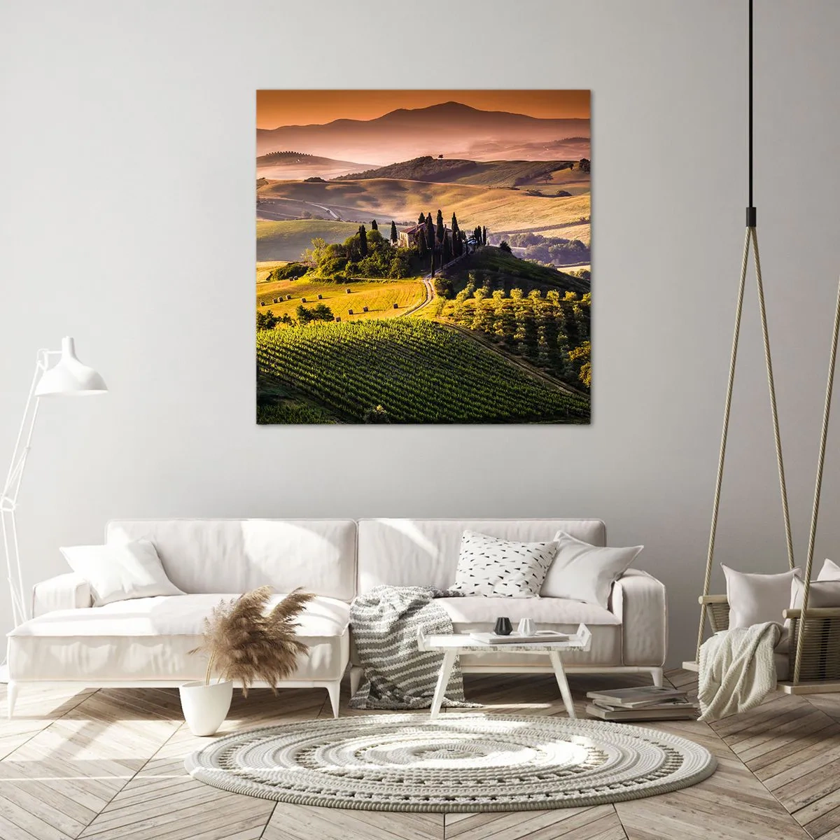 Quadro su tela - Stampe su Tela - Arcadia: paesaggio toscano - 60x60 cm