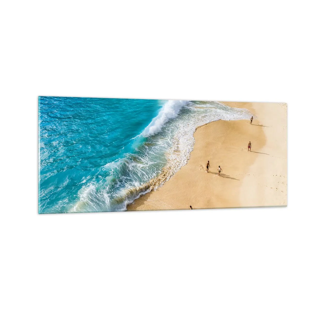 Quadro su vetro - E poi il sole, la spiaggia... - 100x40 cm