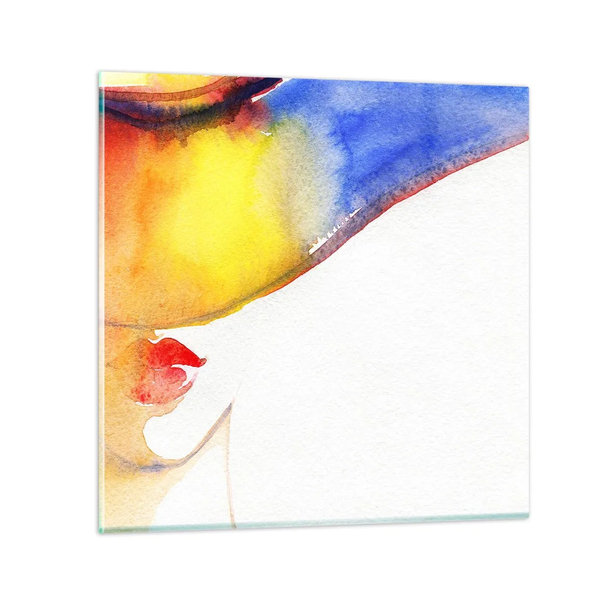 Quadro su vetro - Ritratto di donna - 30x30 cm