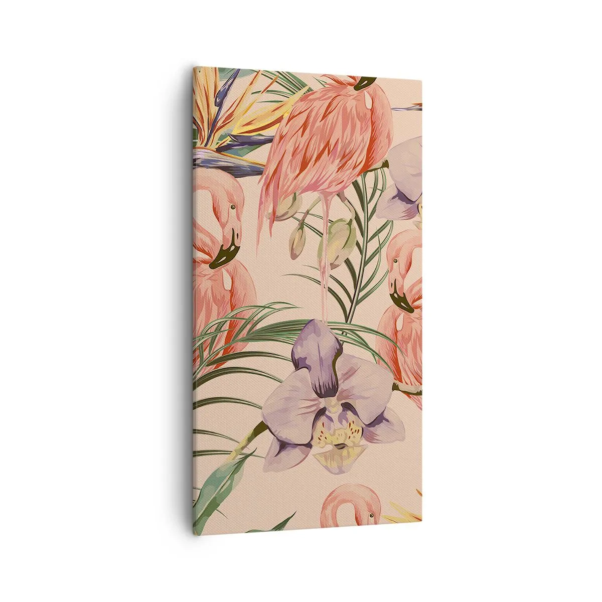Quadro su tela - Stampe su Tela - Un ballo rosa nei fiori - 55x100 cm