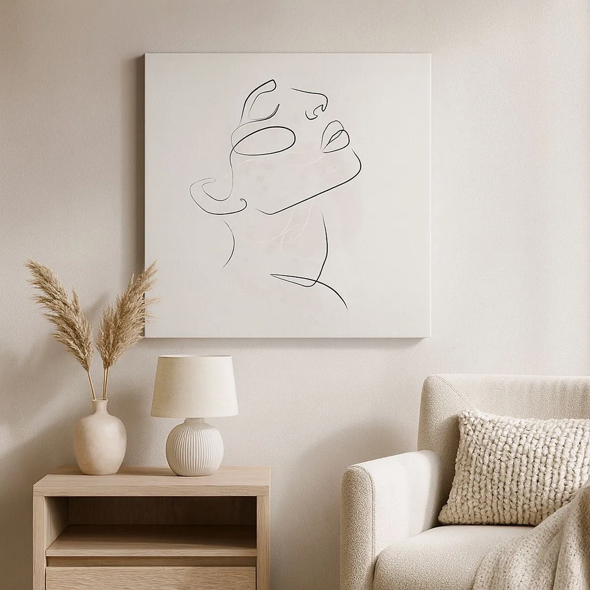 Quadro su tela - Stampe su Tela - Profilo di sogno - 30x30 cm