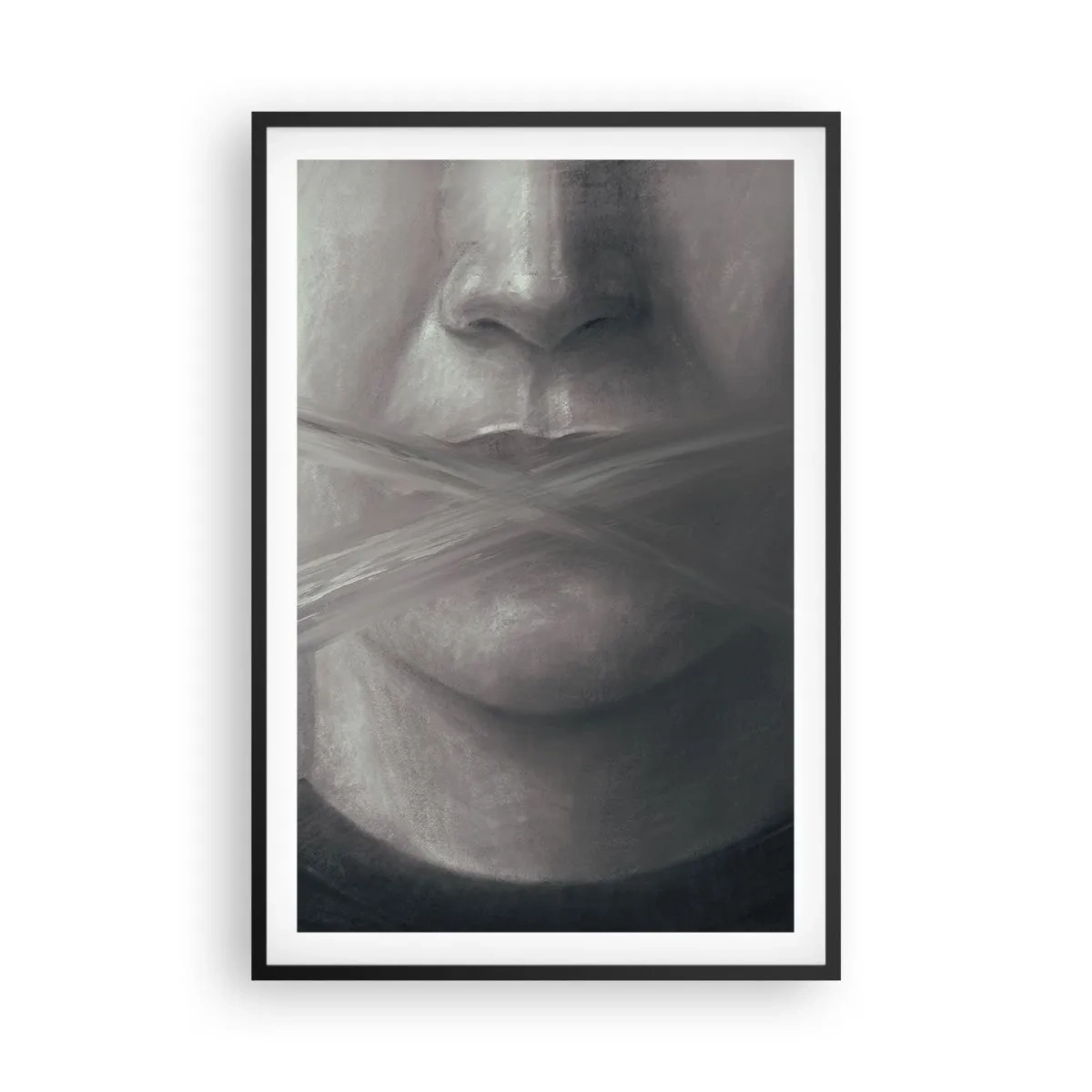 Poster in cornice nera - Neanche una parola - 61x91 cm
