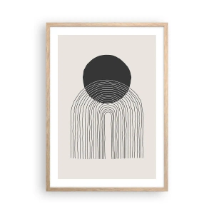 Poster in cornice rovere chiaro - Tremore e fiducia - 50x70 cm