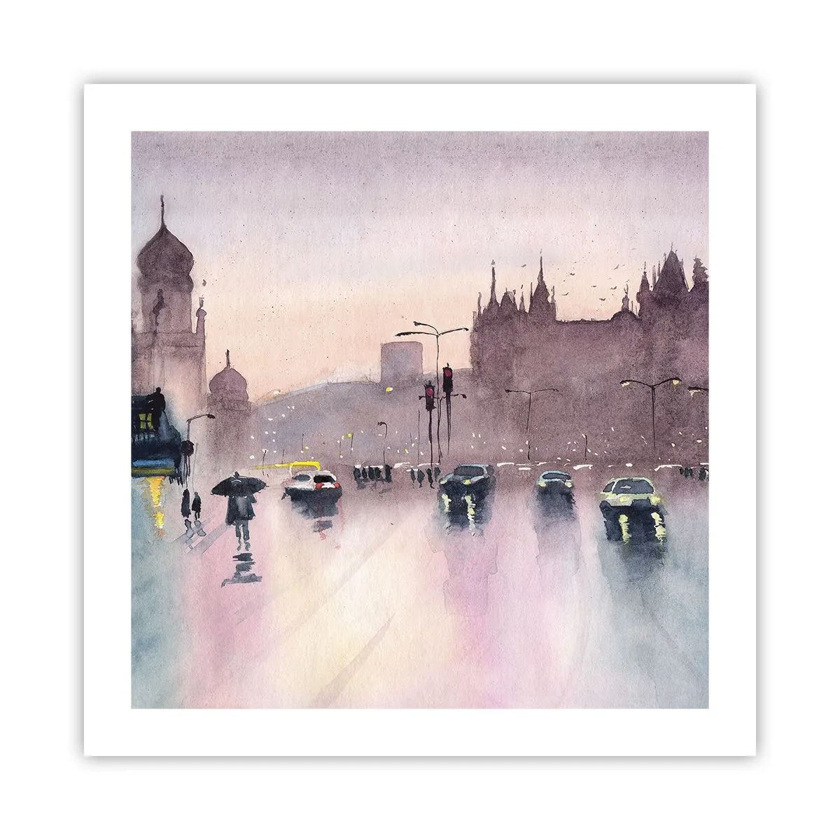 Poster - Nella nebbia piovigginosa - 50x50 cm