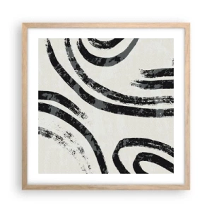 Poster in cornice rovere chiaro - Interrotto a metà - 50x50 cm