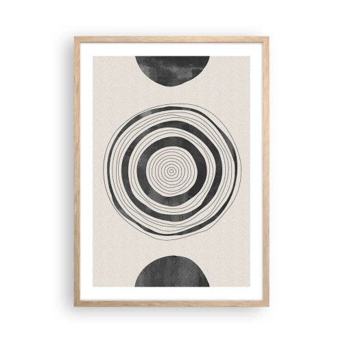 Poster in cornice rovere chiaro - Conta ciò che sta in mezzo - 50x70 cm