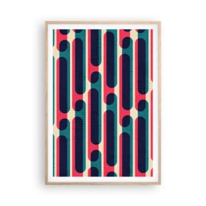 Poster in cornice rovere chiaro - Avanti fino in fondo - 70x100 cm