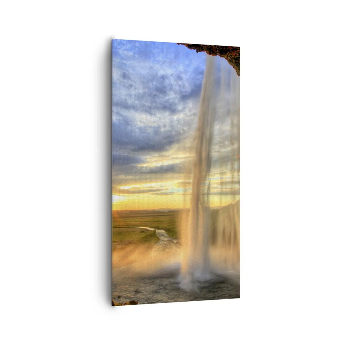 Quadro su tela - Stampe su Tela - Il mondo dietro una tenda di gocce - 65x120 cm