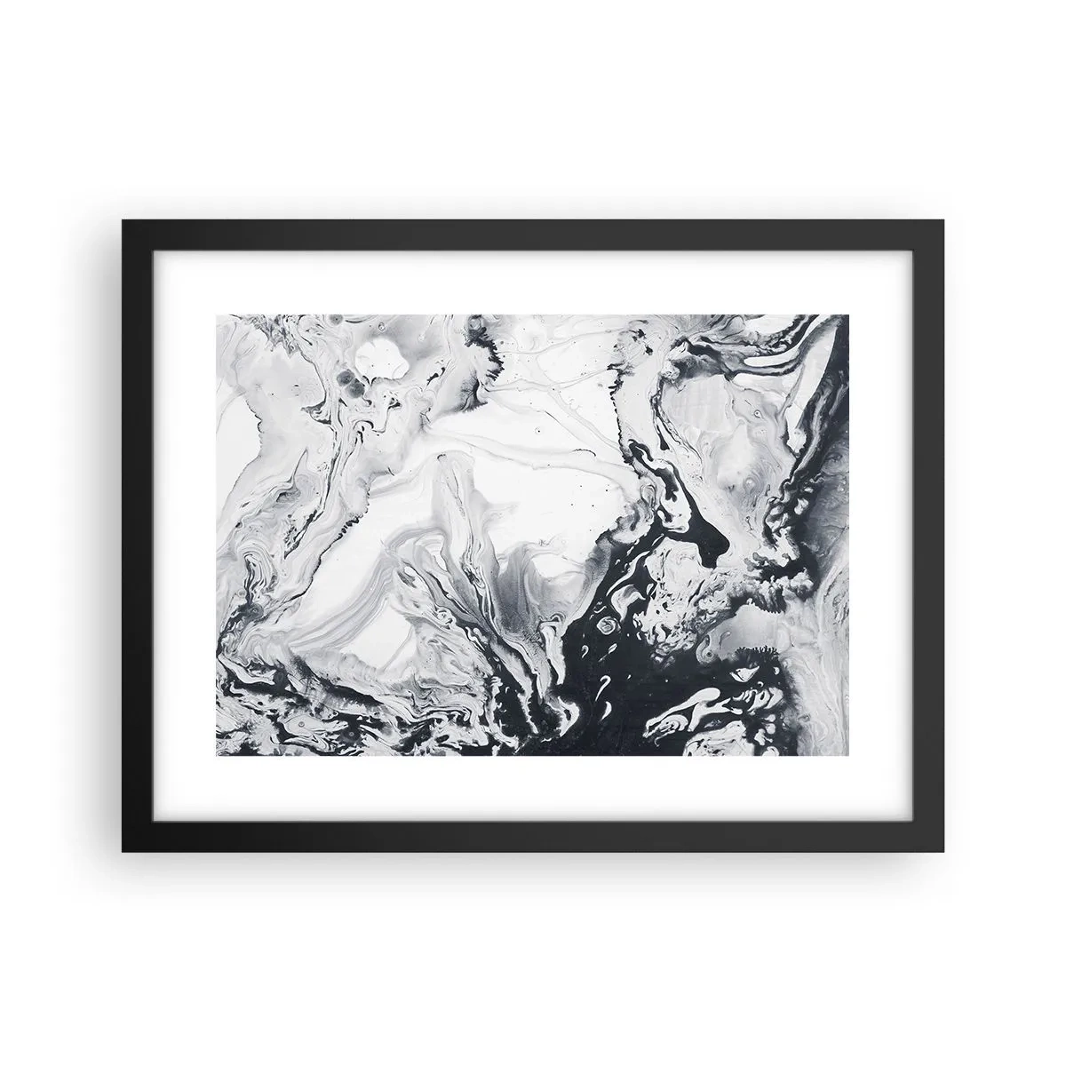 Poster in cornice nera - Il centro della terra - 40x30 cm